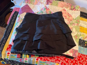Athleta Girl Camo Swing Skort Black XS 6 Elastic Waist Casual Sportswear - Picture 1 of 2