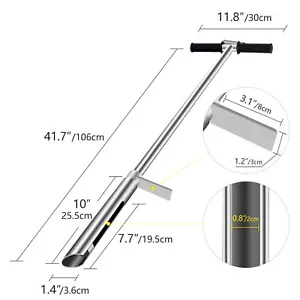 Stainless Steel Tubular Soil Sampler Probe with T-Style Handle 50'' - Picture 1 of 7