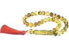 Perles de chapelet Misbaha Tesbih Prière Islamique Dominicaine Ambre 11,14 mm (35,4 g) A1214