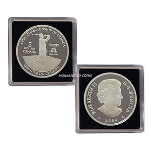 2004 Canada $5 100th Anniv. Canadian Open Championship Coin And Square Capsule - Picture 1 of 1