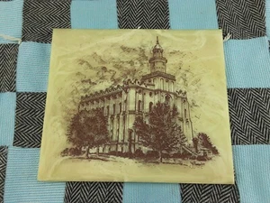 St George Temple Utah Marble Plaque John K Thompson Jr. - Picture 1 of 10