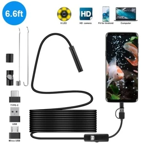 Pipe Inspection Camera Endoscope Video Sewer Drain Cleaner Waterproof Snake USB - Picture 1 of 24