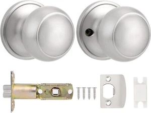 Innentürknöpfe, schlüssellose Türknöpfe für Flur, gebürstetes Nickel. 1er-Pack - Bild 1 von 12
