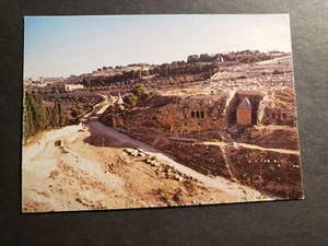 APO 09679 ISRAEL 1984 Army Cover JERUSALEM, KIDRON VALLEY Postcard w/ note - Picture 1 of 2