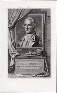 GEORGE WASHINGTON 1780 incisione di Charles W Peale pinx Reiner Vinkeles sc - Foto 1 di 7