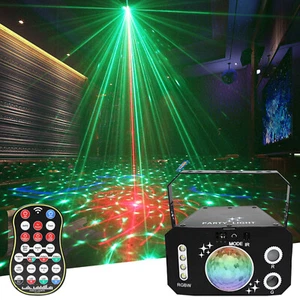 3-in-1 LED Disco Light RGB Magic Ball + Laser + Strobe USB Remote Stage LightbR4 - Picture 1 of 16
