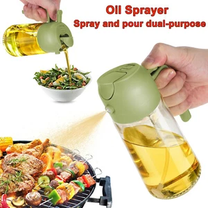 16oz 2in1 Oil Sprayer Dispenser Cooking Baking BBQ Spray Bottle Kitchen Tool NEW - Picture 1 of 20
