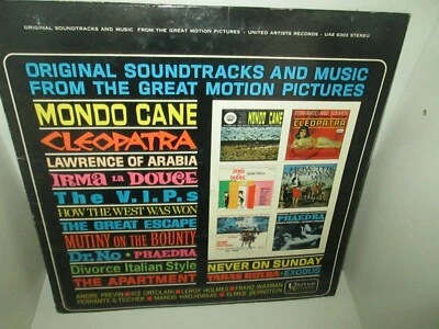 1960s MOTION PICTURE SOUNDTRACKS rare LP Album MONDO CANE Exodus GREAT ESCAPE  - Image 1 of 2