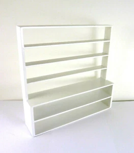 Closeout! Dollhouse Miniature White Triple Wide Display Shelves, T5194WH - Picture 1 of 1
