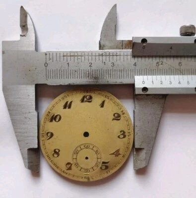 Unbranded Swiss Vintage Dials from Pocket watch.Metal - Image 1 of 4