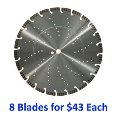 HOJA DE SIERRA DIAMANTE SEGMENTO TURBO 14" - 8 hojas por $43 cada una (paquete a granel) Foto 1 de 4