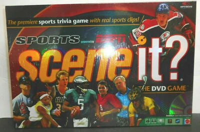 Sports Scene it Trivia DVD Board Game  Real Sports Clips ESPN NEW - Image 1 of 4