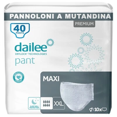 Dailee Pants Maxi M, L, XL e XXL -  40x Pannoloni a Mutandina Anziani 8 Gocce - Immagine 1 di 4