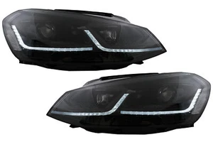 Faro LED para VW Golf 7 12-2017 negro MOPF G7.5 diseño intermitente dinámico - Imagen 1 de 12