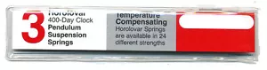 HOROLOVAR 400 DAY ANNIVERSARY CLOCK SUSPENSION PENDULUM SPRINGS SIZES Packs of 3 - Afbeelding 1 van 1