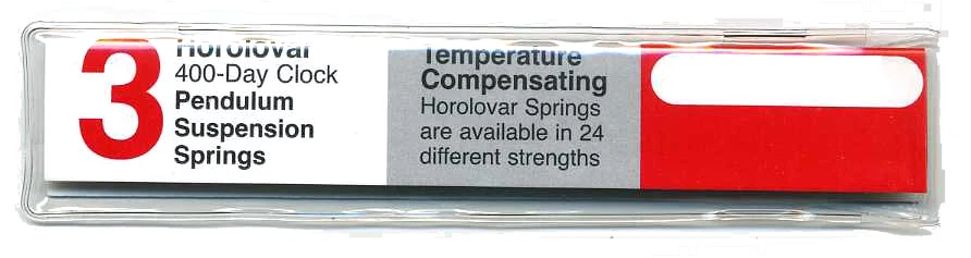 HOROLOVAR 400 DAY ANNIVERSARY CLOCK SUSPENSION PENDULUM SPRINGS SIZES Packs of 3 - Image 1 of 1