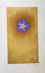 J.J.J. Grabado Rigal, La Pervenche from the Herbier Portfolio firmado 1967 - Imagen 1 de 1