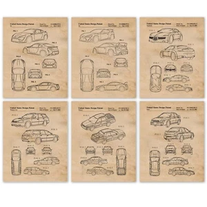 Classic Subaru Patent Prints 6 (8x10) for Home Workshop Office Gear Car Garage - Picture 1 of 12