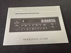 1990 1991 Mercedes Benz 190E 190D Radio Stereo Owner's Manual W201 Operate Book - Picture 1 of 3
