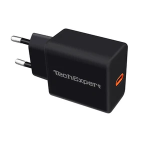 Chargeur Rapide Power Delivery 3.0 20W noir TechExpert 9V/2.22A 5V 12V - Photo 1 sur 2