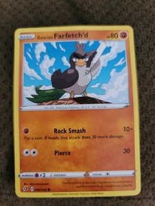 Pokemon Card Galarian Farfetche'd Rock Smash HP80 General Mills