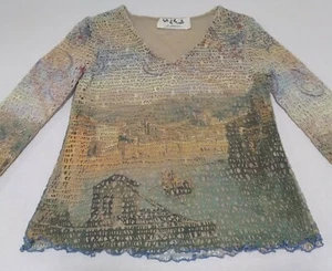 Talk Of The Walk Atlantic City L/S Crochet Look Overlay Shirt - Picture 1 of 11