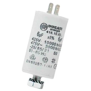 6 uF Motorkondensator 6uF Betriebskondensator 6 mF Stecker Kunststoff Ducati - Bild 1 von 4