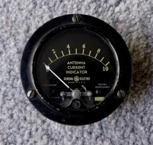 INDICADOR DE CORRIENTE ANTENA DE AVIÓN GENERAL ELECTRIC VINTAGE. - Calibre Segunda Guerra Mundial - Imagen 1 de 3