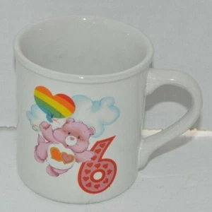 CARE BEARS Love-A-Lot Bear Birthday MUG 6 American Greetings 80s - Foto 1 di 3