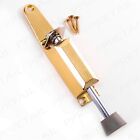 Brass Plate DOOR STOP 125mm Kick Down Spring Stopper Arm Stay Wedge WITH SCREWS