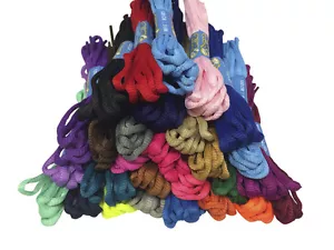 SPORTS RUNNING OVAL SHOE LACES SHOELACES - MULTIPLE COLOURS - FREE UK P&P! - Picture 1 of 84