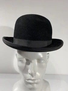 Antique Planar-Merino Wool Derby Hat MEDIUM Black - Picture 1 of 11