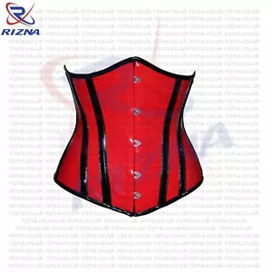 CORSETTO IN PVC GOTICO BUSTIER TOP BODY SHAPER DONNA BREVETTATO SOTTO IL BUSTO CON LACCI - Foto 1 di 6