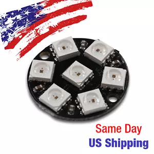 Módulo de círculo LED WS2812 5050 RGB 7 bits ¡ENVÍO EN EE. UU. HOY! - Imagen 1 de 4