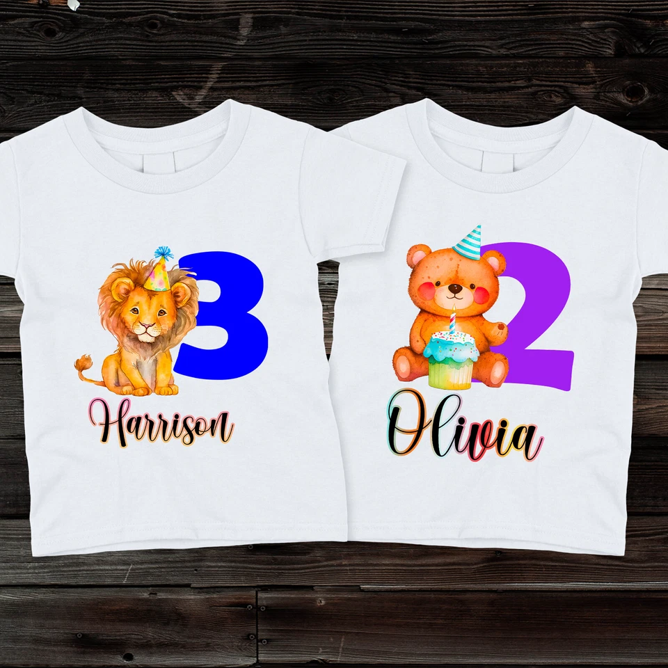 Camisetas de cumpleaños personalizadas para niños, niñas y niños pequeños Foto 1 de 1