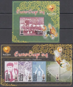 JUEGO DE HOJAS Y S/S ANTIGUA Y BARBUDA SC# 2758-9 CPL - EUROCUP 2004 - Imagen 1 de 1