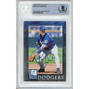 1998 Donruss Elite #98 Paul Konerko Signed Card AUTO Beckett BAS Slabbed Dodgers - Picture 1 of 5
