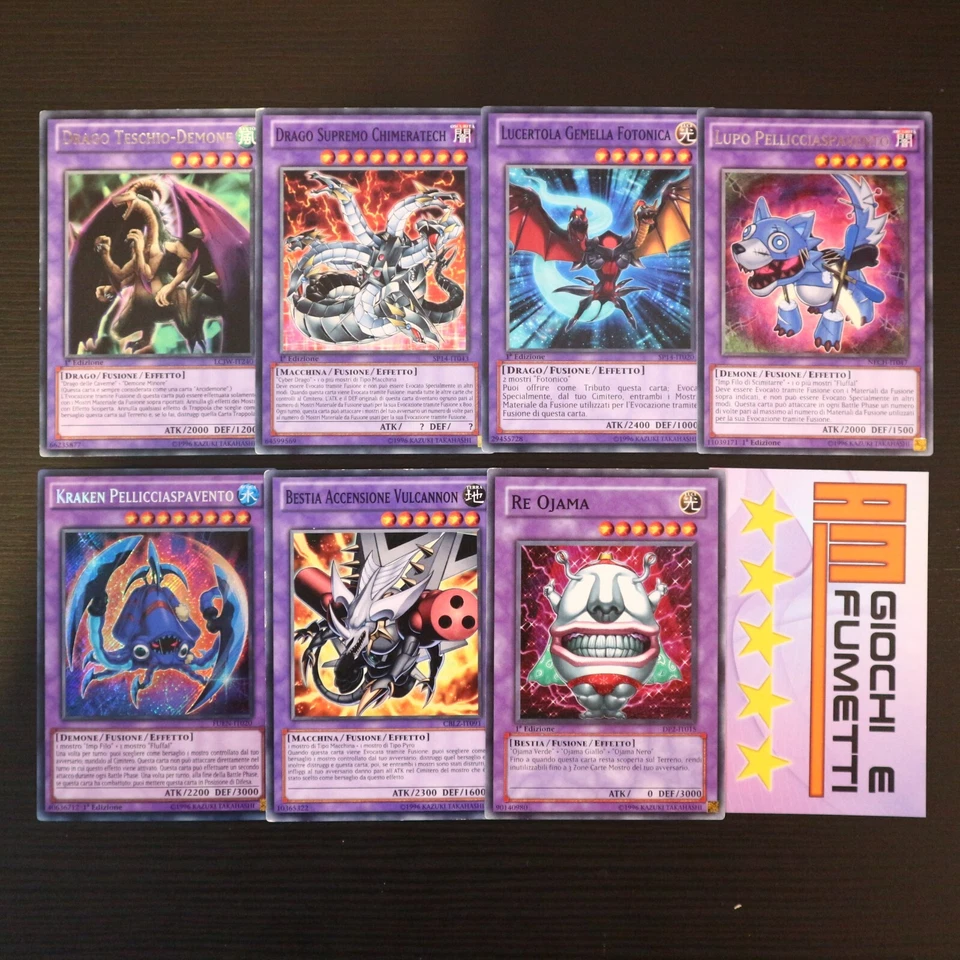 LOTTO 7 CARTE FUSIONE in italiano YUGIOH rarità MISTE yu-gi-oh! UN VERO AFFARE - Immagine 1 di 1