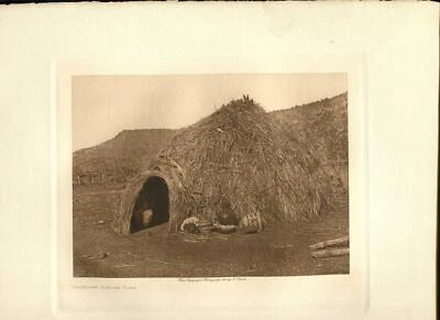 1903 Original Photogravure | Apache Home |  Edward Curtis | 5 1/2 x 7 1/2 - Image 1 of 2