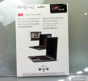 3M Standard Blickschutzfilter PF12W für 12,1 Zoll Display für Notebook, Schwarz - Bild 1 von 1