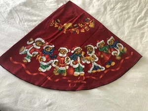 Tovaglia rossa orsacchiotto natalizio rotonda rustica allegra costume babbo natale fatto a mano - Foto 1 di 4