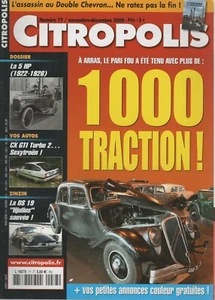 CITROPOLIS 77 DOSSIER CITROEN 5HP 1922 1926 CX GTI TURBO 2 DS23 IE PALLAS DS19 - Imagen 1 de 2