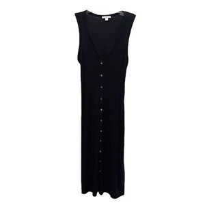 Standard James Perse Dress Sleeveless Black Midi Minimalist Capsule Size 0 XS - Picture 1 of 7