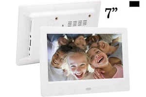 Cornice Digitale HD 7'' Foto JPEG Ingresso USB SD CARD Sveglia Video Calendario - Foto 1 di 3