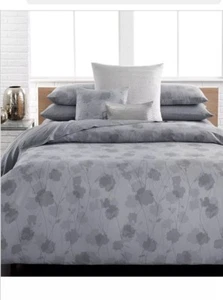 Calvin Klein Queen Duvet Cover & Two Standard Shams VIOLA Thistles.Brand New! - Picture 1 of 6