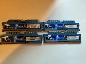 G Skill Ripjaws X F3-1600C9D-16GXM DDR3 PC3-12800u LOT (4) x 8GB = 32GB RAM Used - Picture 1 of 4