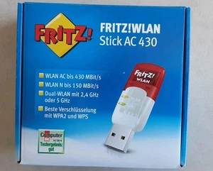 AVM FRITZ!WLAN Stick AC 430 mit bis zu 433 MBit/s 5 GHz Dualband USB OVP - Bild 1 von 5