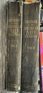 Geschichte der amerikanischen Marine von J. Fenimore Cooper 1. Auflage 1839 Vol. I & II - Bild 1 von 9