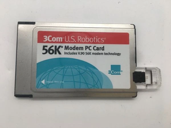 3com usrobotics 56k modem pc card, model 3056, v.90 56k - Image 1 of 3