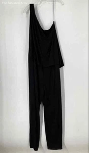 Trina Turk Womens Black One Shoulder Straight Leg One-Piece Jumpsuit Size XL - Picture 1 of 7
